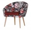 Sessel Floretta | Geblümt / Rot