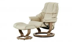 Stressless Relaxsessel mit Hocker Reno L | Creme Classic L