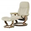 Stressless Relaxsessel mit Hocker Consul M | Creme Classic M