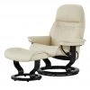 Stressless Relaxsessel mit Hocker Sunrise M | Creme Classic M