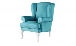 smart Ohrensessel Charmaine | Türkis Flachgewebe fein