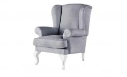 smart Ohrensessel Charmaine | Silbergrau Flachgewebe fein