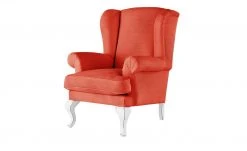 smart Ohrensessel Charmaine | Orange Flachgewebe fein