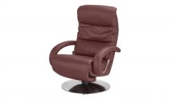 Hukla Leder-Relaxsessel Florian | Brombeer (Weinrot) S