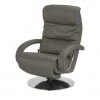 Hukla Leder-Relaxsessel Florian | Grau S