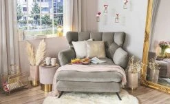 pop Longseat-Sessel Caldara | Silbergrau