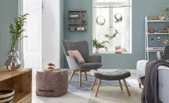 Sessel mit Hocker Annika | Grau