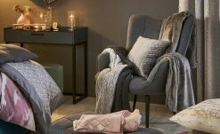 Sessel mit Hocker Annika | Dunkelgrau