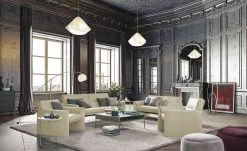 Ledersessel, niedrig Boavista | Off White (Beige)