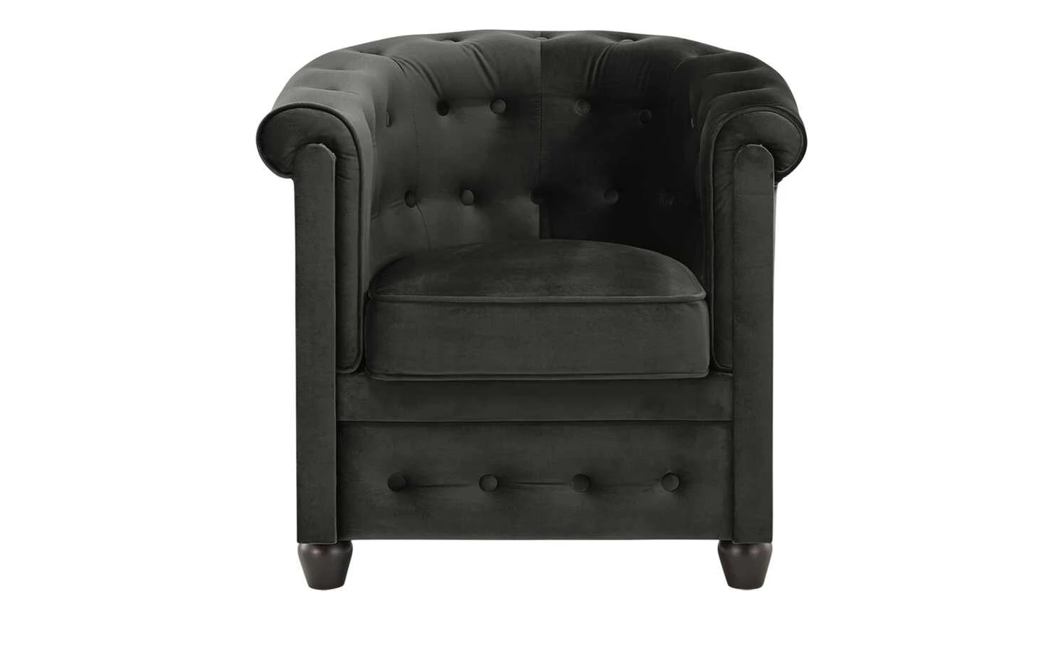 smart Sessel Chelli Mini | Dunkelgrau Microfaser samt – Bild 2