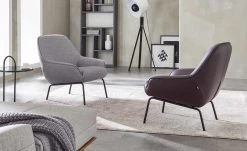 hülsta Sofa Sessel HS 482 | Purpurviolett Natur (Lila/Beige)