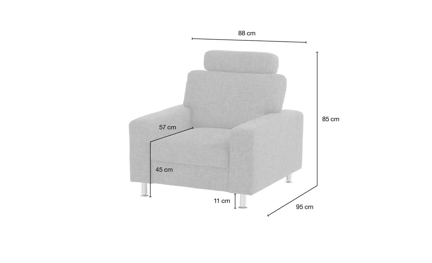 meinSofa Polstersessel Jana | Schwarz – Bild 7