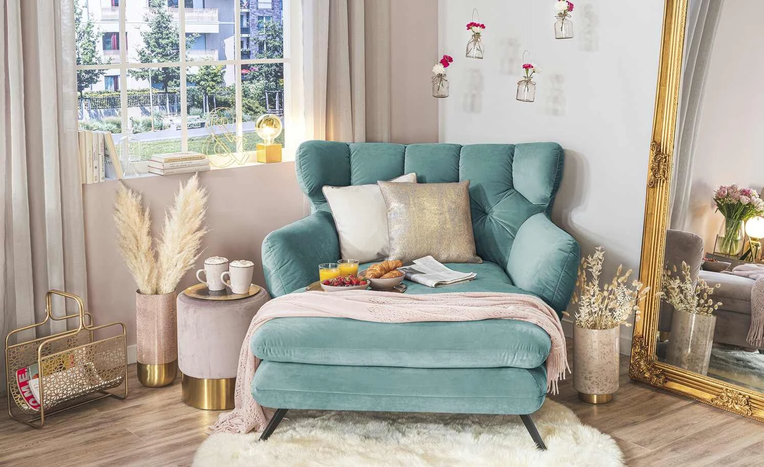 pop Longseat-Sessel Caldara | Sage (Hellgrün)