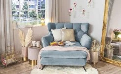 pop Longseat-Sessel Caldara | Hellblau