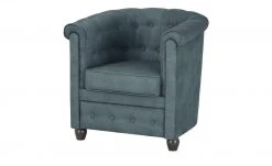 smart Sessel Chelli Mini | Hellblau Microfaser Leder-Optik