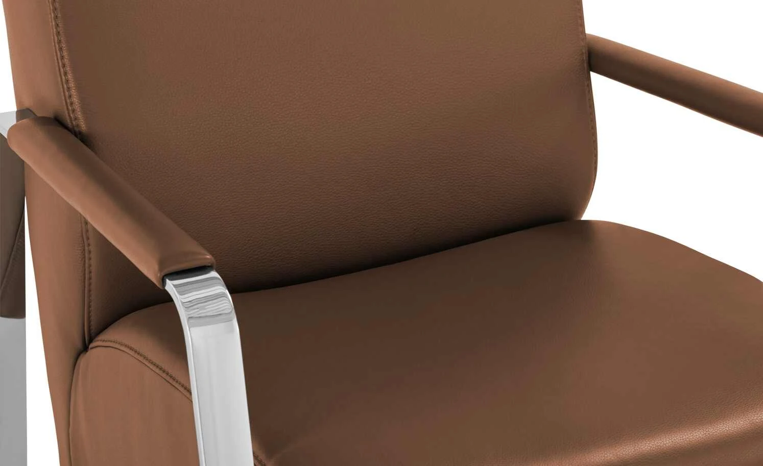 W.SCHILLIG Leder Sessel 17350 Quadroo | Chestnut (Kastanienbraun) – Bild 7