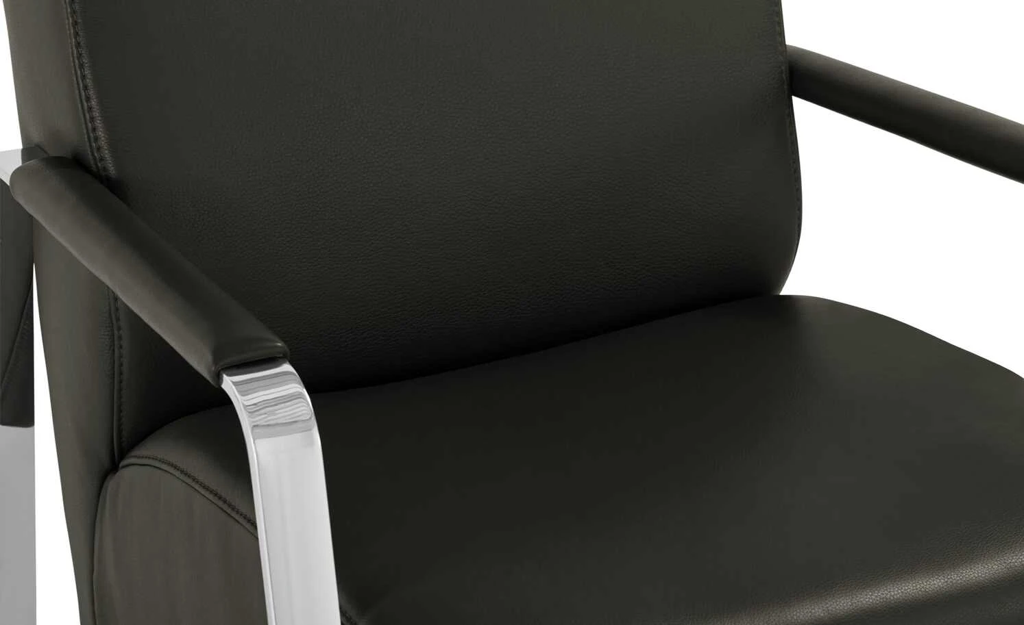 W.SCHILLIG Leder Sessel 17350 Quadroo | Zartbitter (Dunkelbraun) – Bild 2