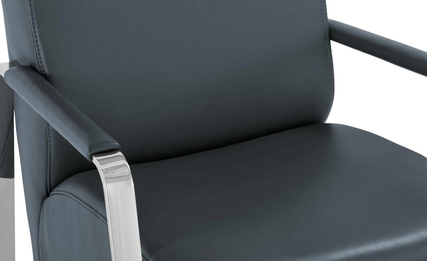 W.SCHILLIG Leder Sessel 17350 Quadroo | Mystic Blue (Grau-Blau) – Bild 3