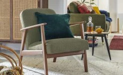 smart Sessel Rada | Grün Webstoff fein