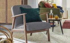 smart Sessel Rada | Grau Webstoff fein