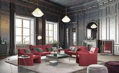 Ledersessel, niedrig Boavista | Ferrari (Rot)