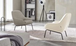 hülsta Sofa Ledersessel HS 482 | Perlweiß