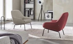 hülsta Sofa Ledersessel HS 482 | Purpurrot