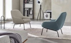 hülsta Sofa Ledersessel HS 482 | Graublau