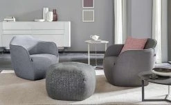 hülsta Sofa Polstersessel HS 480 | Saphirblau / Natur (Creme)