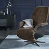 Nils Olsen Relaxsessel mit Schaffell Frederik | Dark Brown (Dunkelbraun)