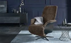 Nils Olsen Relaxsessel mit Schaffell Frederik | Dark Brown (Dunkelbraun)