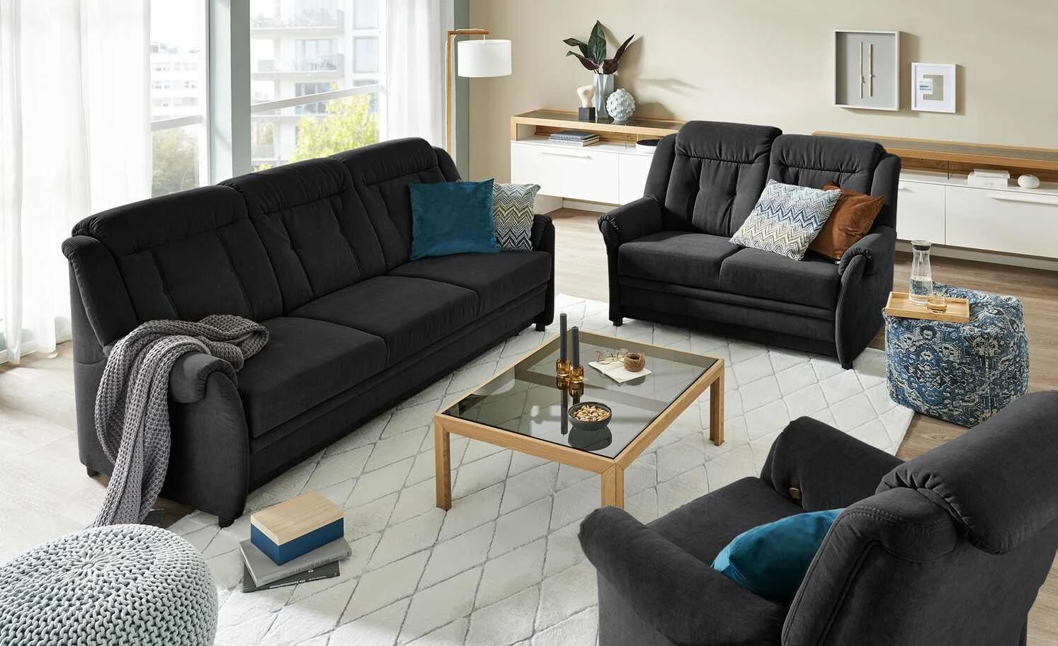 Polstermöbel Oelsa Fernsehsessel Andorra | Black (Schwarz)