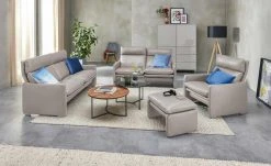 erpo just relax Ledersessel JR 290 Trento | Kiesel (Hellgrau)