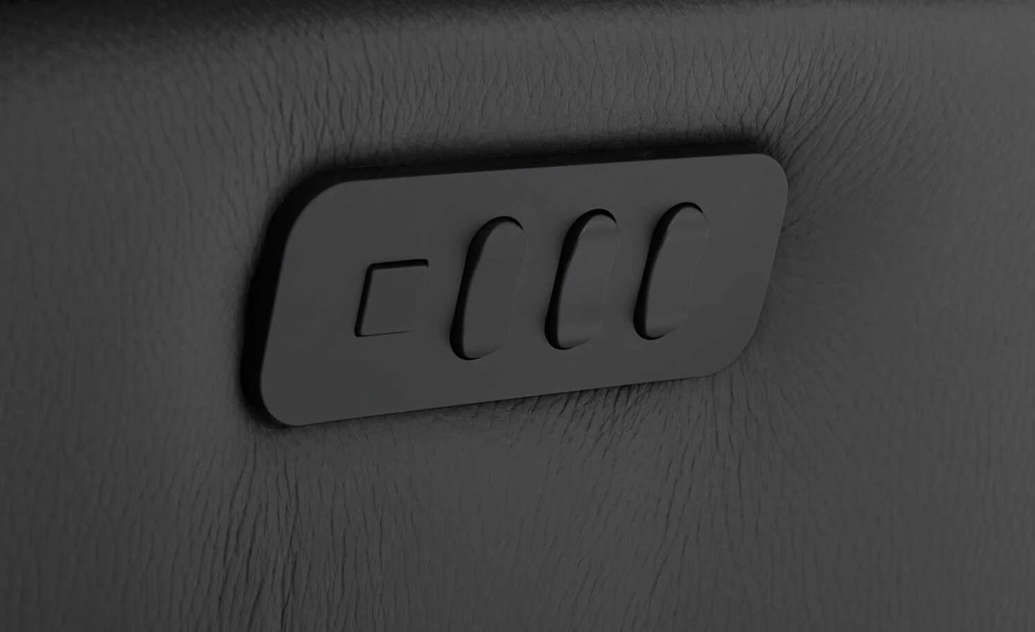 Relaxsessel aus Leder Lia | Black (Schwarz) – Bild 3