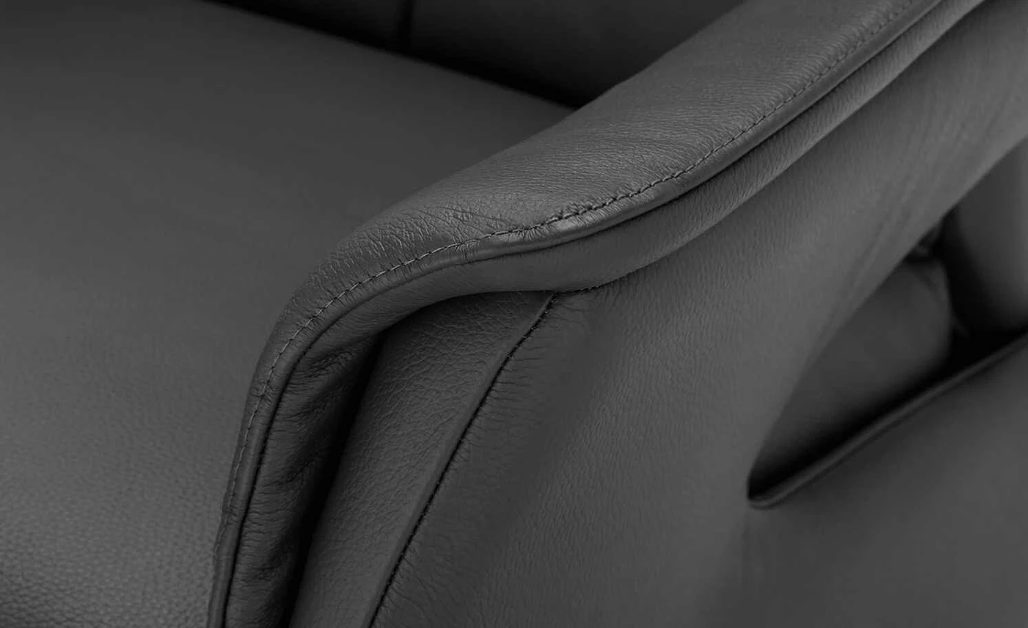 Relaxsessel aus Leder Lia | Black (Schwarz) – Bild 9