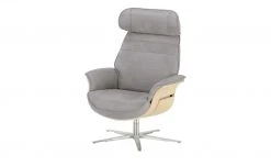 Wohnwert Ledersessel Neda | Granit (Hellgrau)