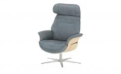 Wohnwert Ledersessel Neda | Steel (Blau-Grau)