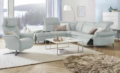 himolla Ledersessel 7051 | Jade (Grau-Blau)